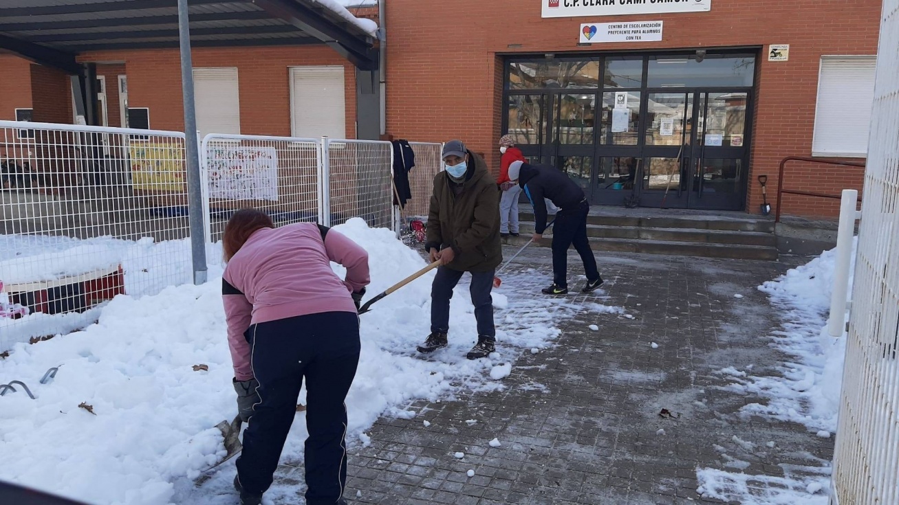 Trabajos en el Clara Campoamor.