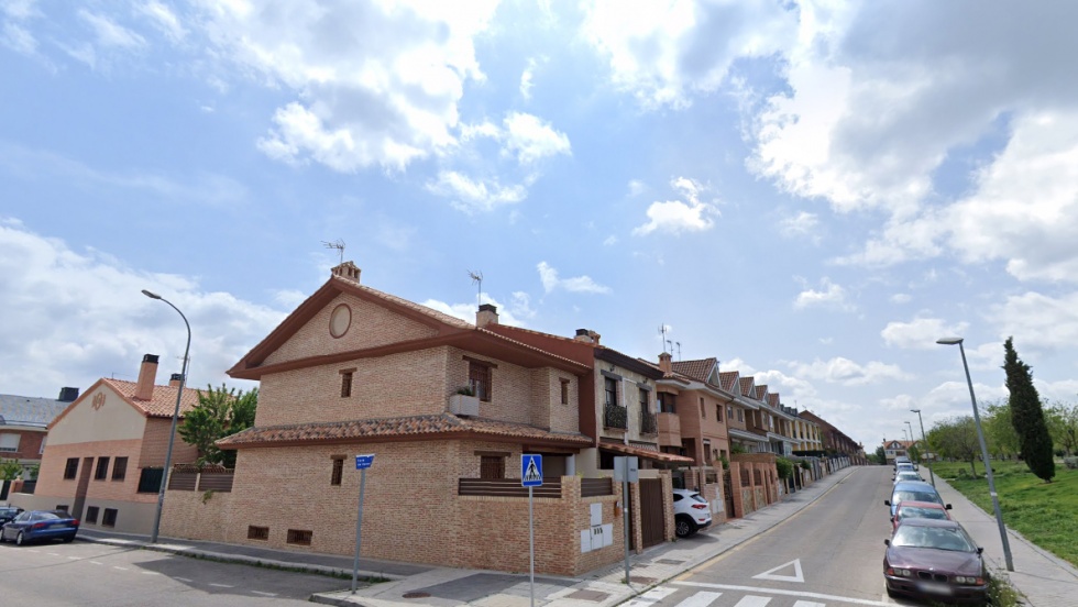 Chalets adosados de la calle Homero de Valdemoro.