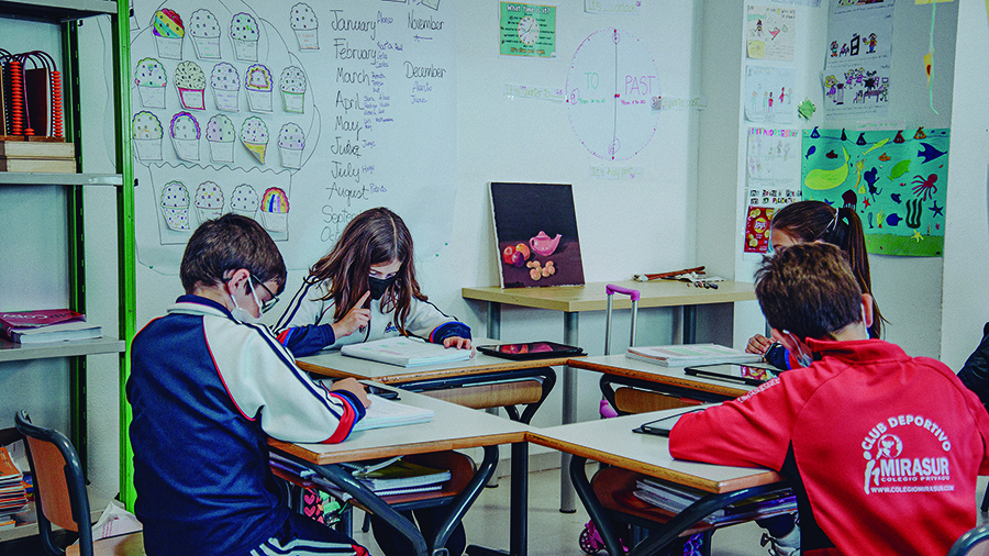 Alumnos del colegio Mirasur de Pinto, el pasado año escolar.