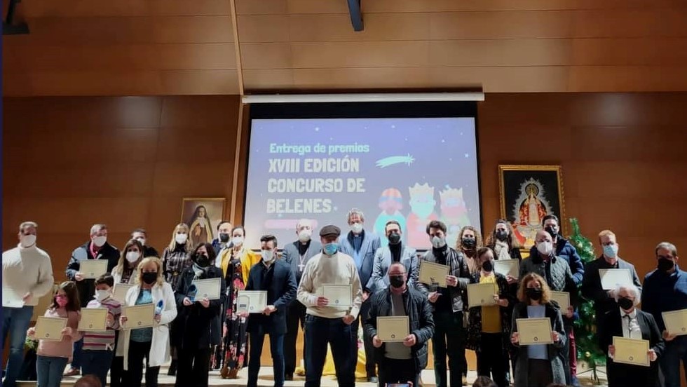 Los ganadores el día de la entrega de premios a los belenes|Diócesis de Getafe