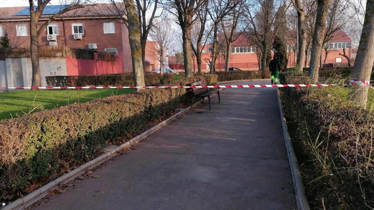 Parque balizado en Ciempozuelos | Raquel Jimeno