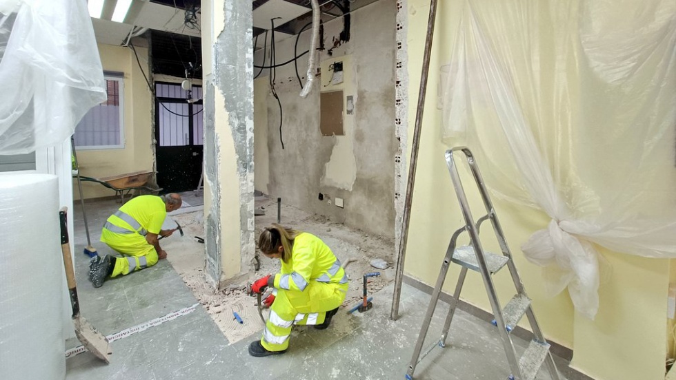 Obras en la antigua oficina de la Policía Local.
