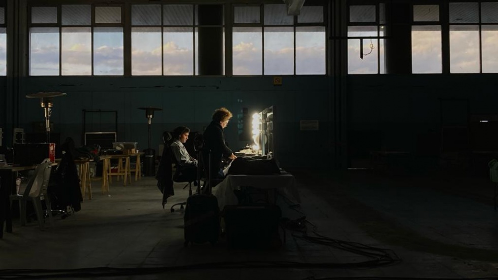 Montse Damas en el rodaje de 'La sociedad de la nieve' en Uruguay.