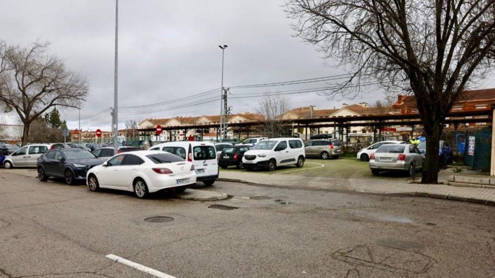 El aparcamiento de la estación.