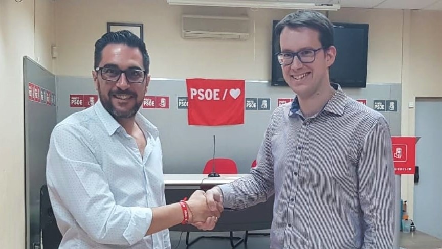 El alcalde Diego Ortiz (PSOE) e Isaac López (Podemos).