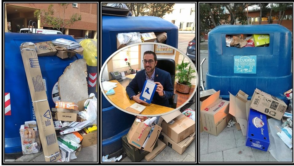 Montaje sobre el premio Pajarita Azul del Ayuntamiento de Pinto realizado por Ecologistas en Acción.