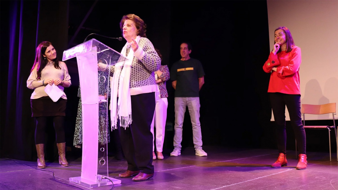 Concha López Narváez en la entrega de premios de una de las ediciones anteriores.