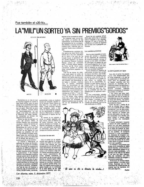 Página de un reportaje en el nº5 (diciembre 1977) de Las Afueras.