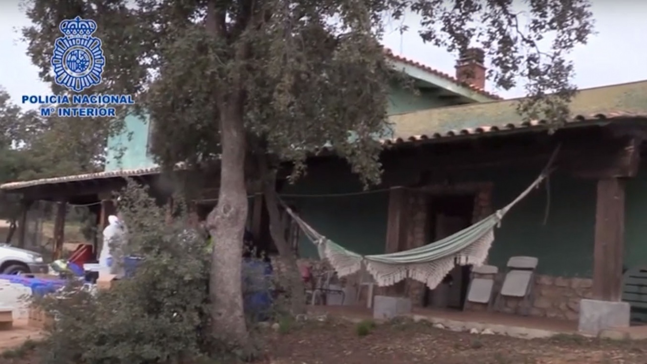 Finca donde montaron el laboratorio de droga.