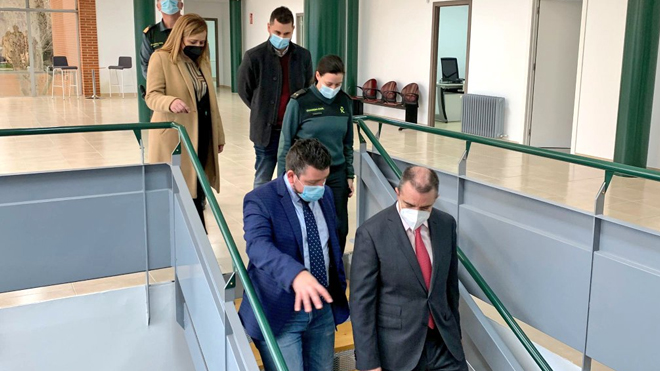 Visita de José Manuel Franco a las nuevas instalaciones que tendrá la Guardia Civil en San Martín de la Vega.