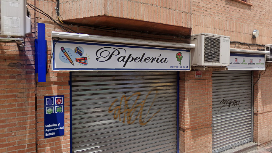 Administración de lotería en la calle Libertad, 14 de Valdemoro.