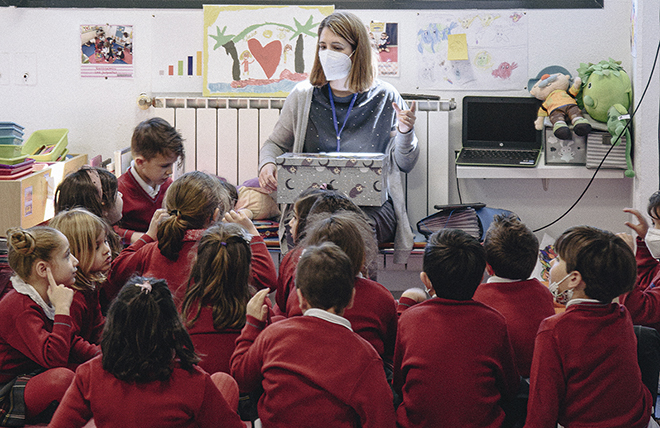 Una clase del Colegio Mirasur de Pinto, elegido entre los 50 mejores colegios por la Revista Forbes.