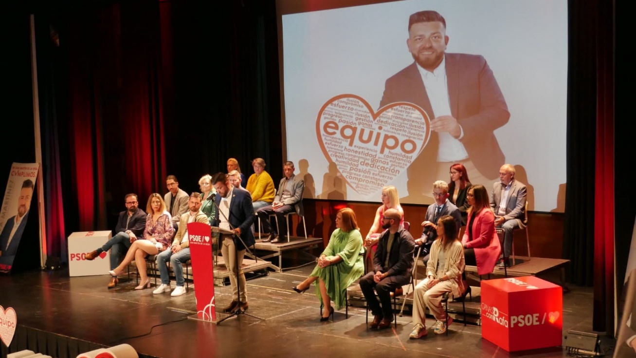 Acto de presentación de la candidatura del PSOE en San Martín de la Vega.