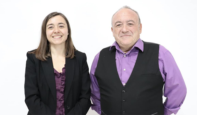 Gregorio Granados junto a la alcaldesa, Raquel Jimeno.