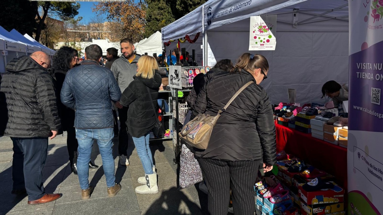 Feria del comercio celebrada en diciembre en Valdemoro.