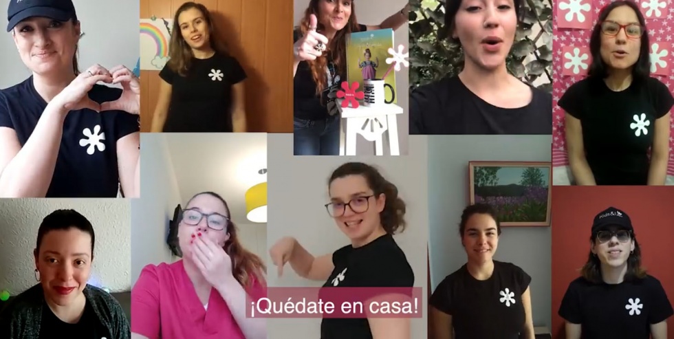 Las profesoras de la academia de inglés de Pinto Kids&Us mandan un mensaje a sus alumnos.