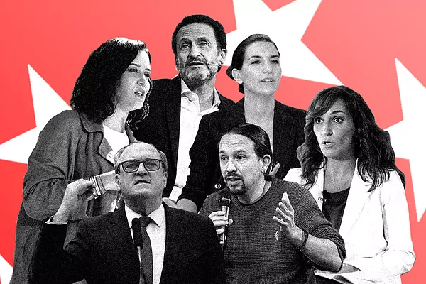 Principales candidatos a las elecciones del 4-M. | Fotomontaje de elmundo.es