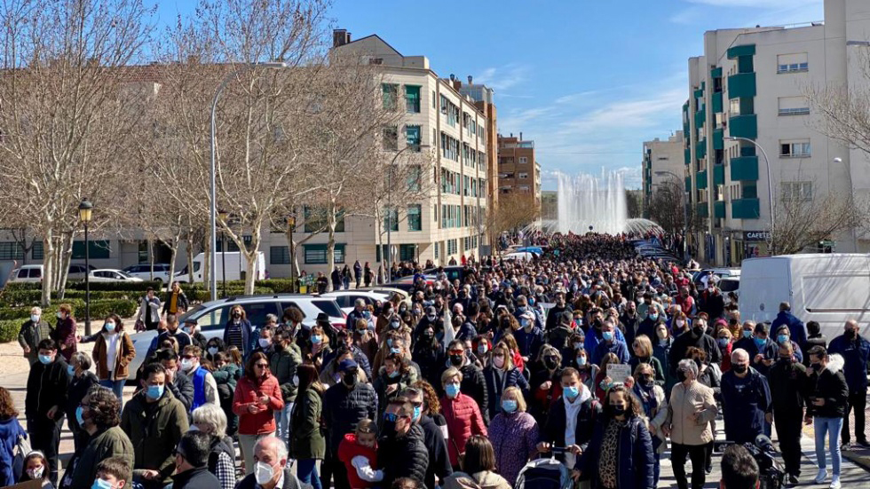 Manifestación contra el vertedero en Pinto, el pasado 13 de marzo | Alex García