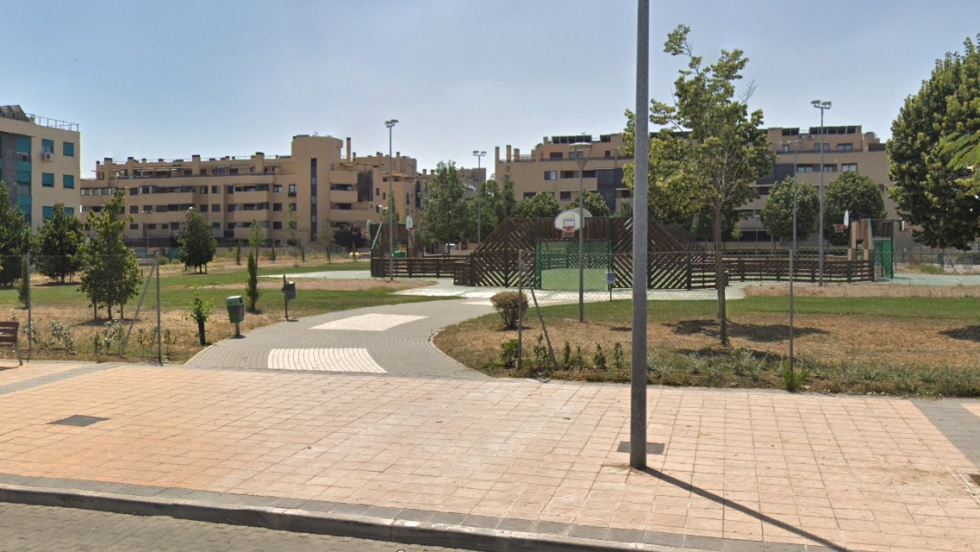 Pista deportiva del barrio de La Tenería, incluida en el contrato de reparación.