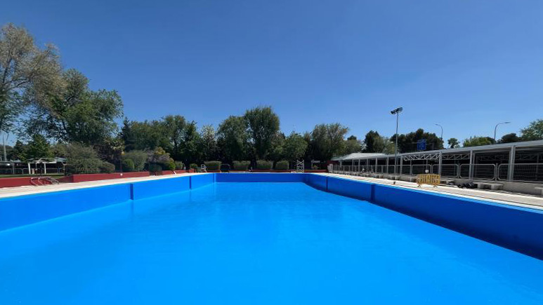 Finalizan las obras de impermeabilización de la piscina de verano de Pinto