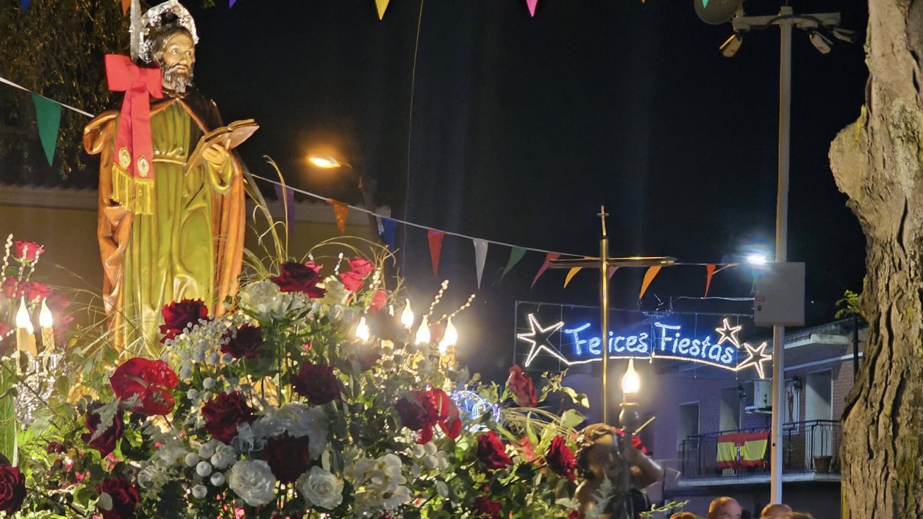 Procesión de San Marcos durante las fiestas.