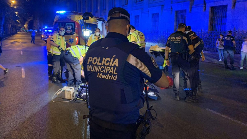 Imagen de archivo de la Polic&iacute;a Municipal de Madrid durante una intervenci&oacute;n.