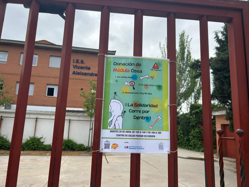 Del aula a la calle por solidaridad: estudiantes de Pinto inician una campaña para animar a donar médula ósea