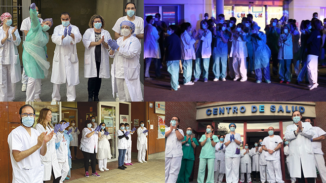 Profesionales sanitarios de los centros de salud de Pinto, Ciempozuelos y el hospital de Valdemoro.