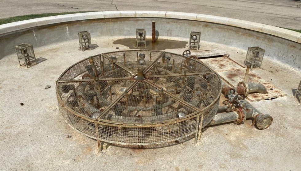 Fuente del Parque Pozo San Pedro de la que fueron sustra&iacute;das varias piezas.