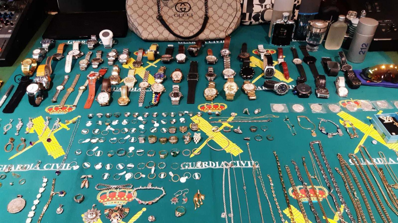 Material robado por la banda que ha recuperado la Guardia Civil.