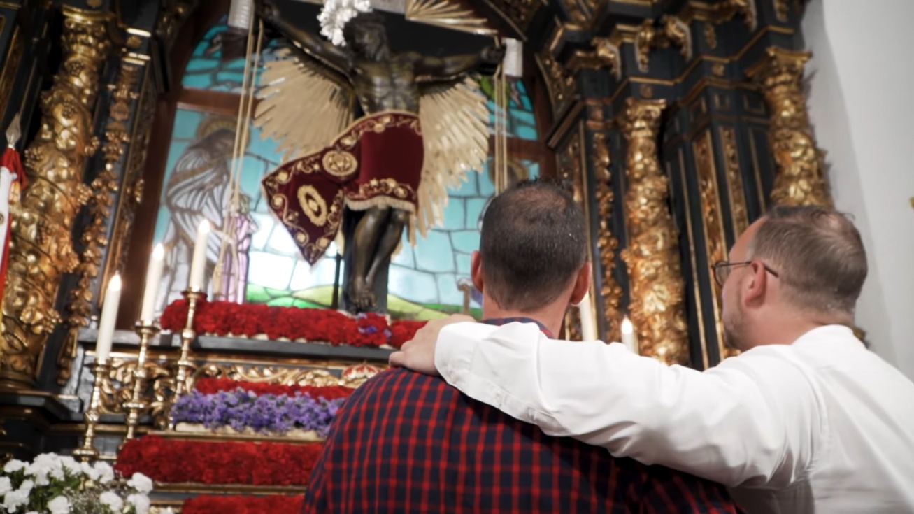 Imagen del Cristo de la Salud en el v&iacute;deo del PSOE de Valdemoro.