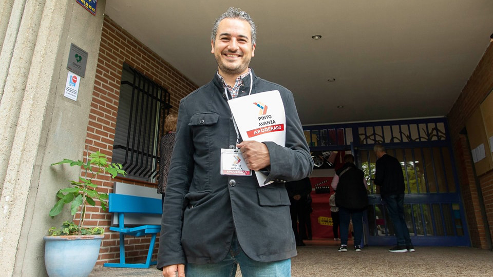 Fernando González, líder de Pinto Avanza, el día de las elecciones municipales.