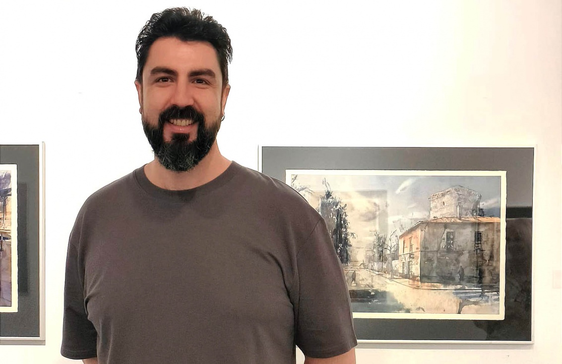 El acuarelista Daniel Ruíz inaugura ‘Lugares’, su primera exposición en solitario en Pinto