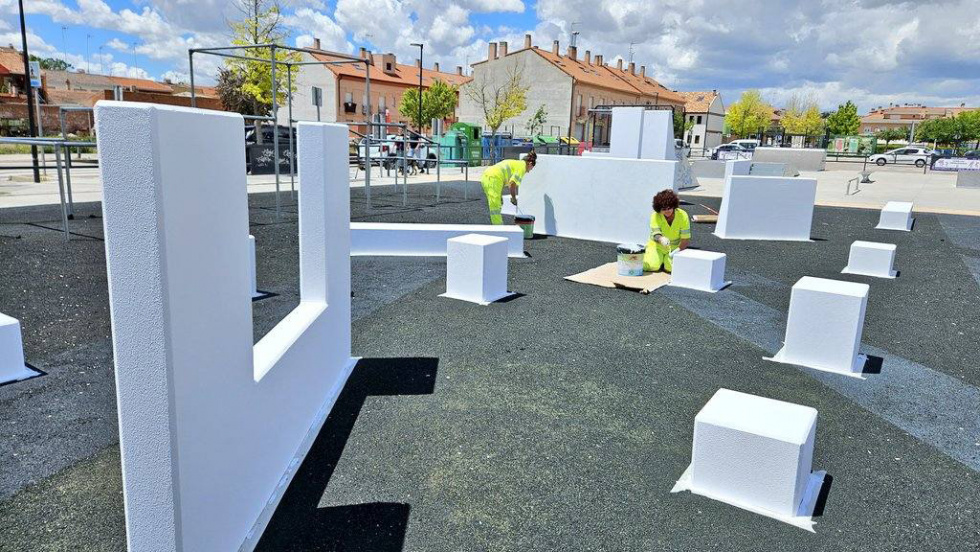Reparación del área por parte de los trabajadores municipales.
