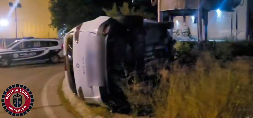 Veh&iacute;culo accidentado.