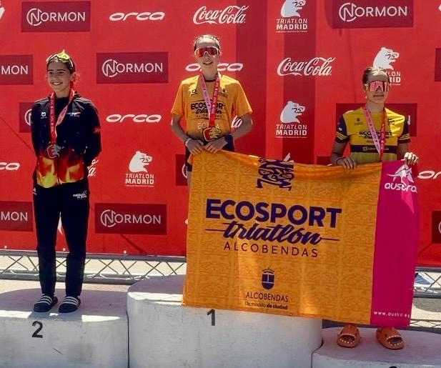 Triplete de Valdemoro en el Campeonato de Madrid de Triatl&oacute;n.