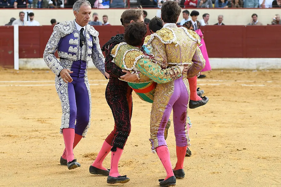 Momento de la cogida.