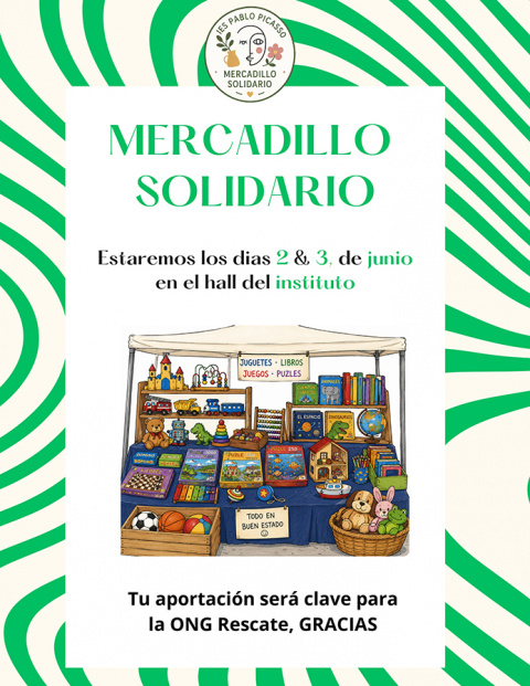 Alumnas de FP del IES Pablo Picasso de Pinto organizan un mercadillo solidario en favor de la ONG Rescate
