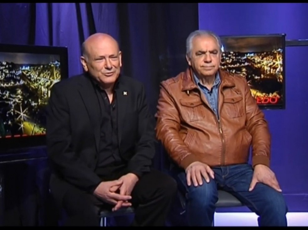 Eusebio Angulo Cortés y Antonio Sánchez 'Reina', entrevistados en Tele Toledo.