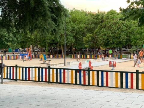 El parque de Buenos Aires una vez fumigado.
