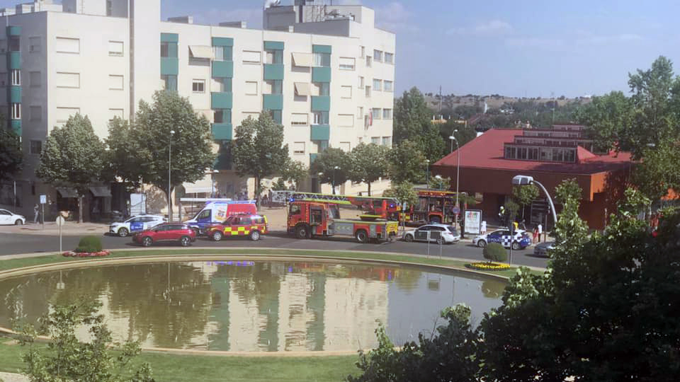 Incendio en el centro de salud de Parque Europa | Img: Susana García.