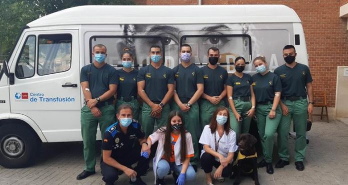 Algunos de los guardias jóvenes de Valdemoro.