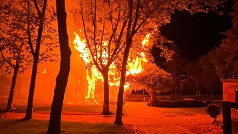 Incendio del martes en el parque Alberiza.