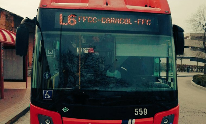 La L6 de Valdemoro que conecta el barrio Caracol con el resto del municipio.