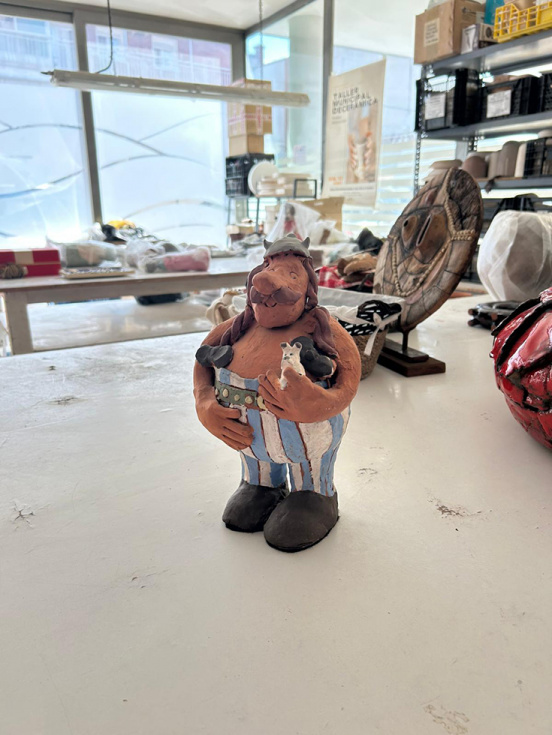 La figura favorita de Antonio: el Obélix de una alumna de 8 años.