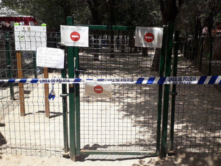 Cierre del área canina del parque del Egido.