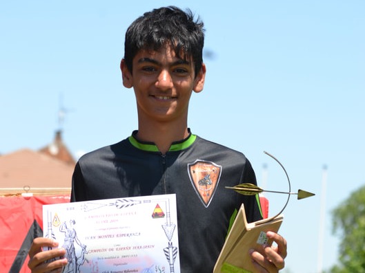 Iván Montes, subcampeón de España de tiro con arco.