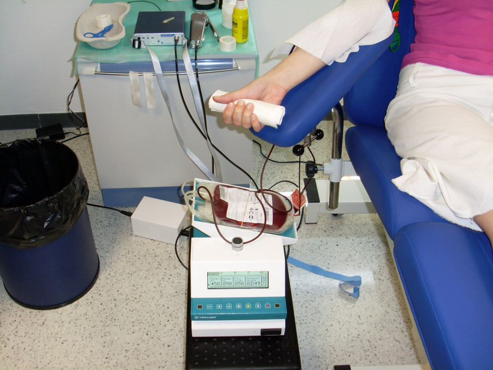 Donación de sangre.