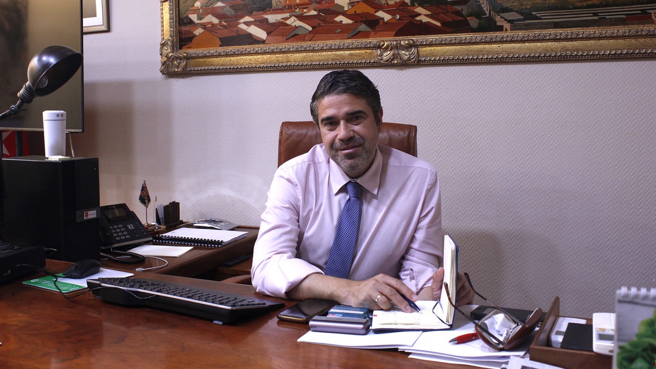 David Conde, en su despacho de alcalde.