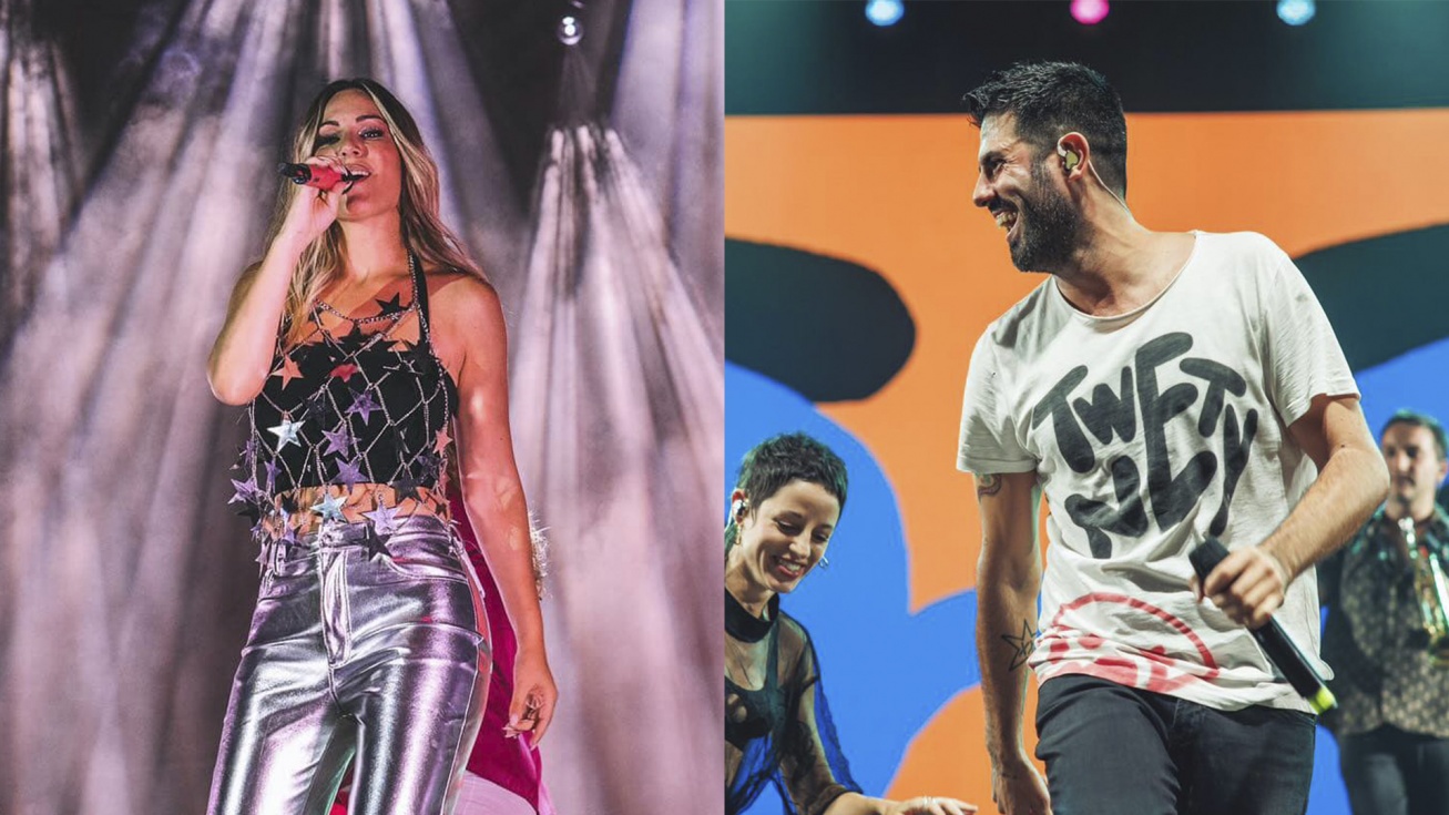 Edurne y Adrià Salas, vocalista de La Pegatina.